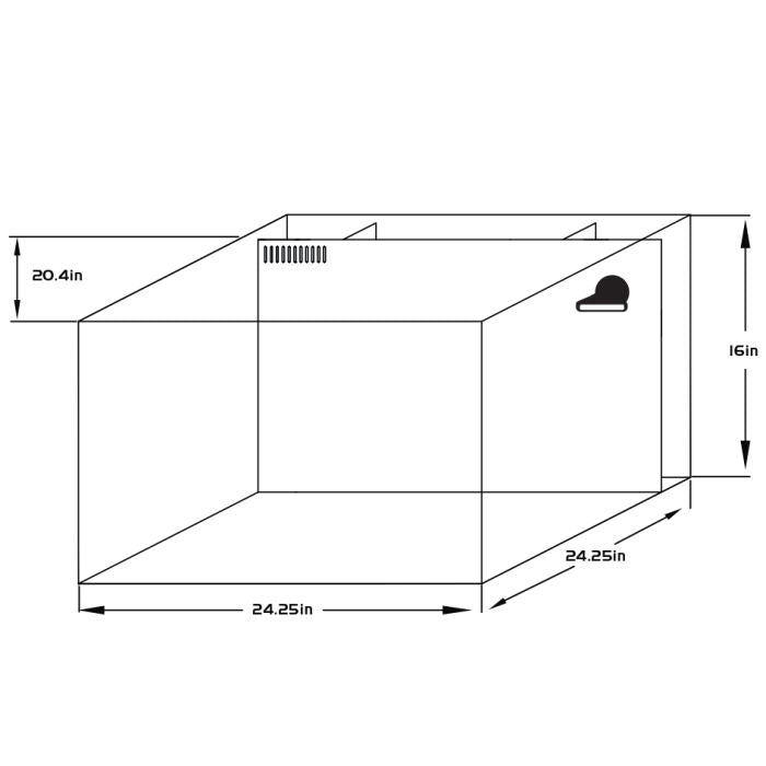 IceCap 38 Gallon Cube AIO Rimless Glass Aquarium