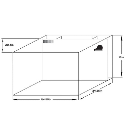 IceCap 38 Gallon Cube AIO Rimless Glass Aquarium