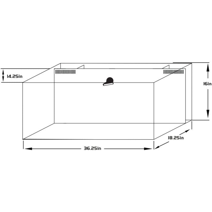 IceCap 45 Gallon AIO Rimless Glass Aquarium