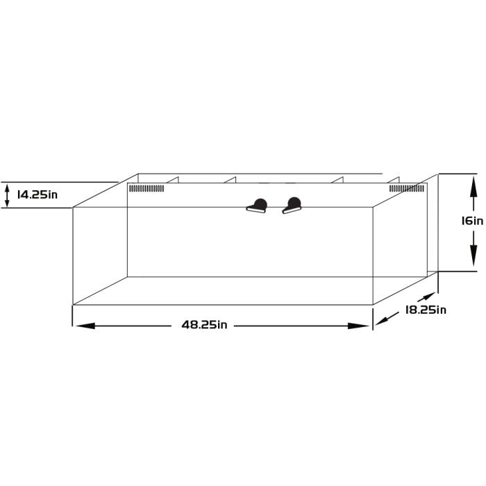 IceCap 60 Gallon AIO Rimless Glass Aquarium