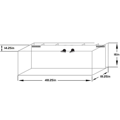 IceCap 60 Gallon AIO Rimless Glass Aquarium