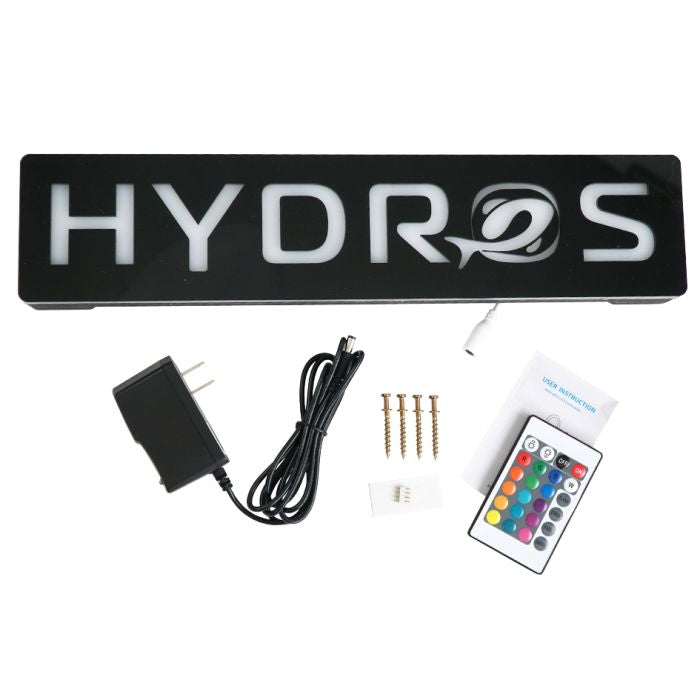 HYDROS Controller Board LED Sign - Black