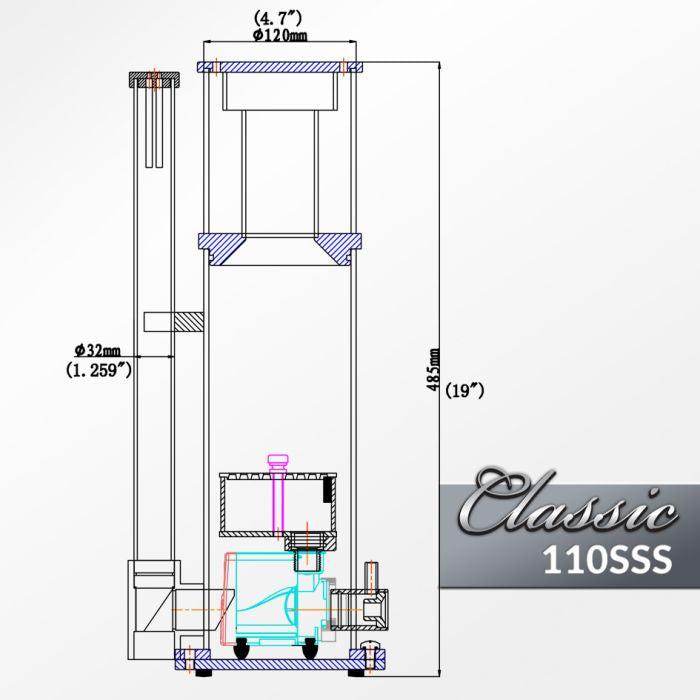 Classic 110-SSS Protein Skimmer