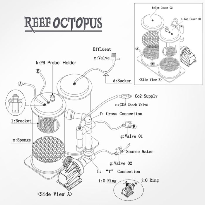 SRO CR5000D 8in Dual Chamber Calcium Reactor